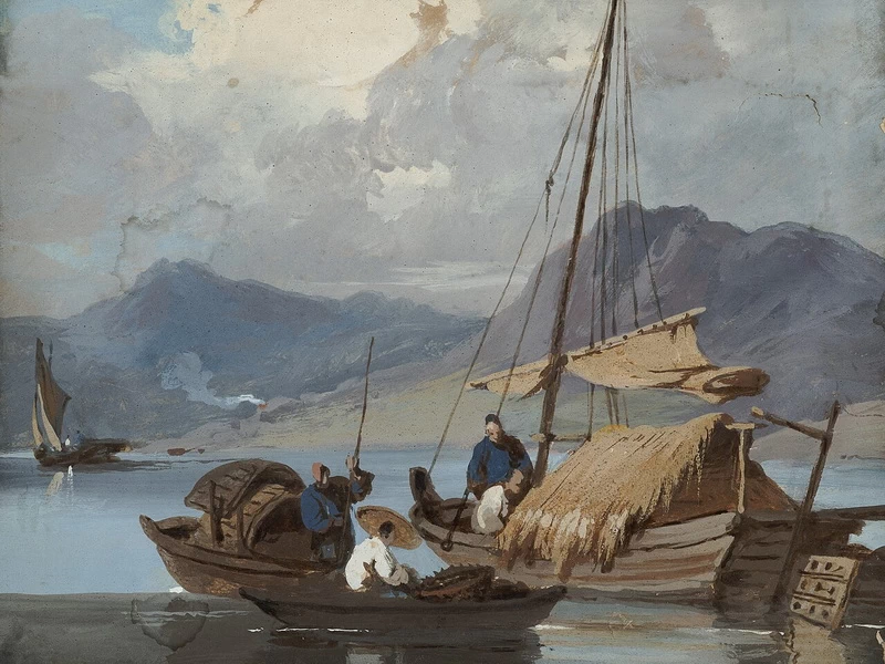 1774-George Chinnery - Barca al largo di Macao
